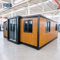 Maison mobile de luxe modulaire et extensible en conteneur, préfabriquée et pliable, 2, 3 ou 4 chambres, 20ft 40ft, pour bureau, hôtel ou Tiny House