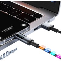 Kabel Pengisi Daya PD100W Dual-Type C Kabel Data Digital Cerdas untuk Universal untuk Ponsel Android Laptop Cepat