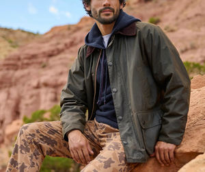 अनुकूलित पुरुषों के क्लासिक रेट्रो वेक्सड सूती जैकेट वाटरप्रूफ घर्षण घर्षण प्रतिरोधी आकस्मिक ब्सन शरद ऋतु के बाहर के लिए - Product Image 5