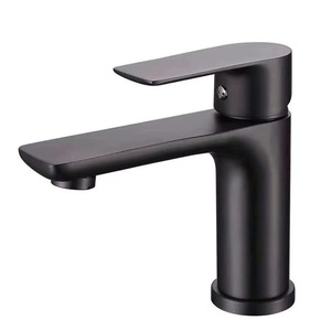 Robinet de lavabo en acier inoxydable 35 mm, mitigeur à poignée unique pour lavabo de salle de bain, eau chaude et froide - Product Image 5