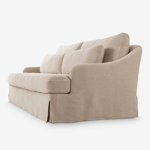 Divano Moderno Minimalista a Tre Posti con Imbottitura Morbida per Soggiorno, Personalizzabile - Product Image 3