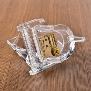 Wholesale Clockwork Grand Piano Transparent Acrylic <b>Music</b> <b>Box</b> Bulk Supply For Holiday Shop Party - Product Image 3