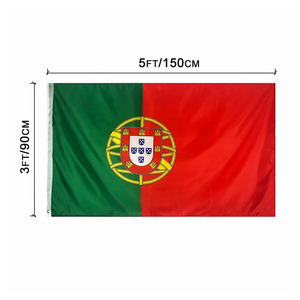 Grosir bendera nasional Portugis merah hijau 100% poliester 3x5 kaki bendera Portugal - Product Image 2