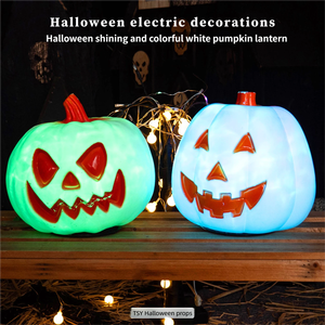 Lanterne Citrouille Lumineuse à Induction Sonore en PVC Coloré pour Halloween, Idéale pour Fêtes, Bars, Centres Commerciaux et Décoration Intérieure - Product Image 2