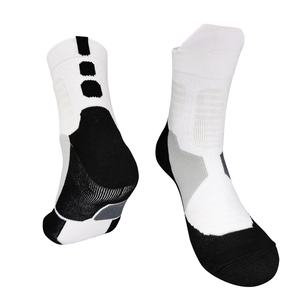 High Quality Elastic Custom Logo Cotton <b>Thick</b> Terry Crew Running Sports <b>Socks</b> Athletic Soccer Football Basketball <b>Men</b> <b>Socks</b> - Product Image 2