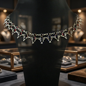 Collar de Plata de Ley 925 con Granate de Estilo Clásico, Piedra de Nacimiento de Enero, Calidad AAA, para Compromiso, Boda, Fiesta, Regalo de Moda para Mujer - Product Image 2