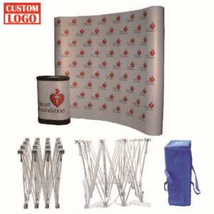 Portable Foldable 8Ft Custom <b>Large</b> Pop up Banner with Aluminum <b>Frame</b> Lightweight Durable Display for Trade Shows - Product Image 1