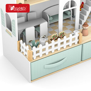 Personalizar Baby Doll Muebles Juguete <span class=keywords><strong>de</strong></span> madera Doll Cuna con almacenamiento W08E045 - Product Image 5