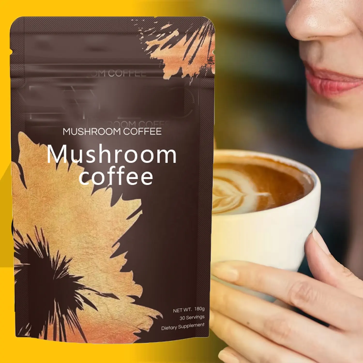 Marque privée Ganoderma Champignon Café Détoxifie Instantanément le Corps Café Instantané Booster du Système Immunitaire Poudre de Café