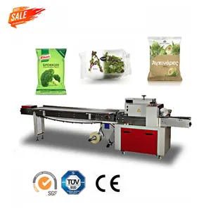 Automatic Mini Flow Pack Machine Packing Machine Vegetables Fruit Cucumber Lettuce Packaging Machine