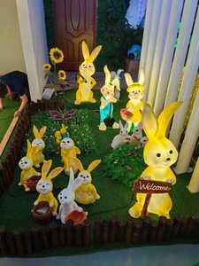 Lampe décorative LED Happy Rabbit pour éclairage paysager de parc à thème, décoration de fête, IP65 - Product Image 1