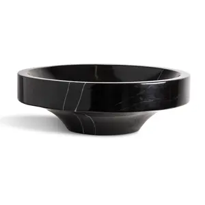 China Nero marquina black marble fruit vessel tray and catchall