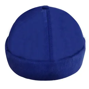 Vendita diretta in fabbrica cappello di cotone a tesa larga di colore puro cappelli da padrone di casa Hip Hop berretto con teschio senza stiracchio cappellini corti per l'inverno