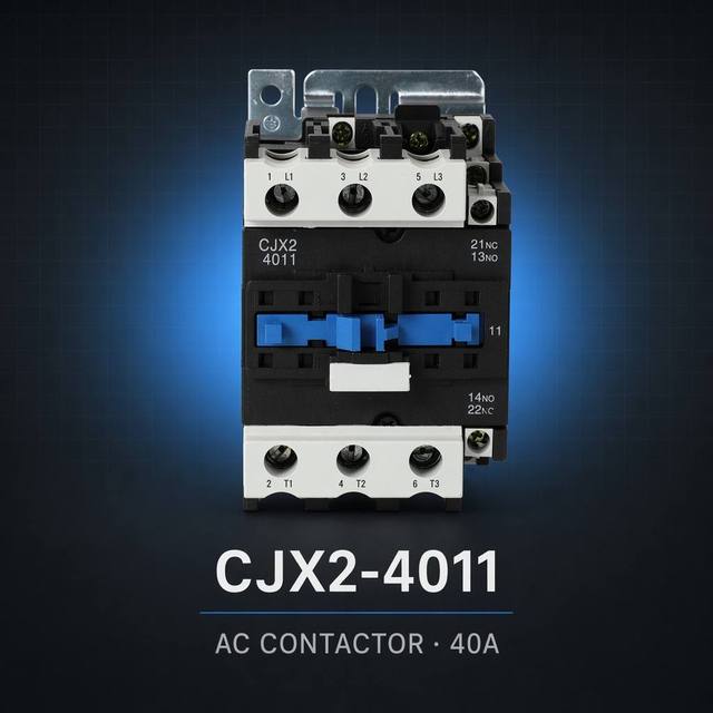 40A AC Magnetic Contactor CJX2-4011 3-Pole 1NO+1NC Dual Auxiliary Industrial Motor Control Relay 690V