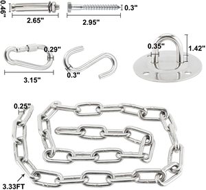 <span class=keywords><strong>Kit</strong></span> <span class=keywords><strong>de</strong></span> <span class=keywords><strong>fixation</strong></span> extérieur en acier moderne et durable <span class=keywords><strong>pour</strong></span> <span class=keywords><strong>hamac</strong></span> et chaise suspendue - Réglable et écologique - Product Image 2