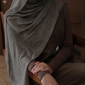 شال من الرايون، شال من الفسكوز والقطن، وشاح قطني مجعد من الرايون والفسكوز، وشاح فسكوز، حجاب فسكوز سادة - Product Image 2