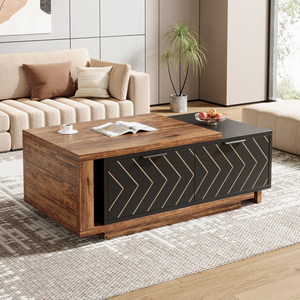 <span class=keywords><strong>Table</strong></span> basse extensible Tribesigns, longueur réglable de 42 à 65 pouces, 2 tiroirs, rangement central réversible, <span class=keywords><strong>table</strong></span> d'appoint pour salon - Product Image 1