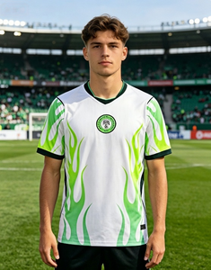 2026 Nieuwe Aanwinst Nigeria Stijl Vlam Voetbalshirt Heren Korte Mouw Ademend Snel Droog Sport Voetbal Trainingshirt - Product Image 3
