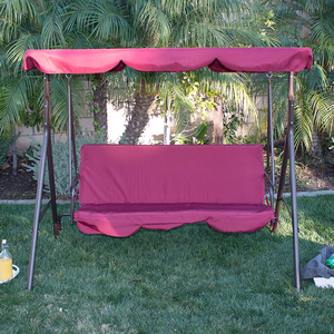 Customized Garden Outdoor Modern 3 Seat Red <b>Patio</b> <b>Swing</b> Furniture - Product Image 2