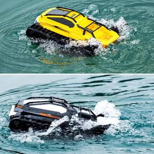Tank amphibie tout-terrain SJY-Q183 à chenilles, 4 roues motrices, forte puissance, étanche, voiture télécommandée RC, jouets pour enfants - Product Image 6