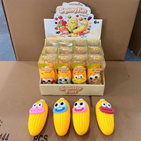 Mainan Squishy Lucu Bentuk Makanan Raksasa, Tekstur Renyah, Sensorik, Pereda Stres, Bentuk Stroberi, Kacang, Jagung untuk Anak-anak dan Dewasa