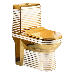 金色新设计一体式卫生间浴室卫生洁具金色卫生间