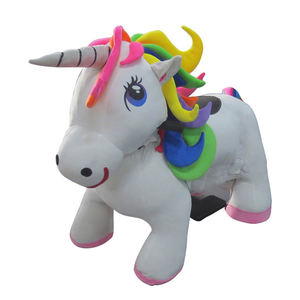 Unisexe 114*61*84 cm Voiture électrique jouet CN;GUA Cheval à bascule animatronique <span class=keywords><strong>licorne</strong></span> pour enfants Jouet <span class=keywords><strong>de</strong></span> centre commercial en peluche - Product Image 5