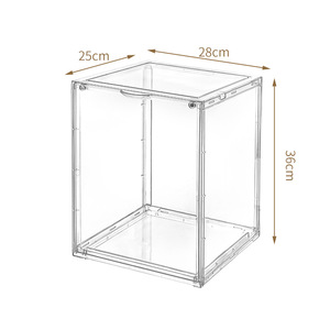 Hình chữ nhật Acrylic lưu trữ hiển thị trường hợp khối lập phương tháo rời rõ ràng Acrylic Đồ chơi hình hiển thị kệ với cơ sở và bìa - Product Image 1