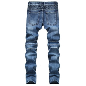 Venta al por mayor Rodilleras para montar Jeans Pantalones vaqueros de motocicleta nostálgicos Pantalones ajustados para <span class=keywords><strong>hombre</strong></span> - Product Image 2