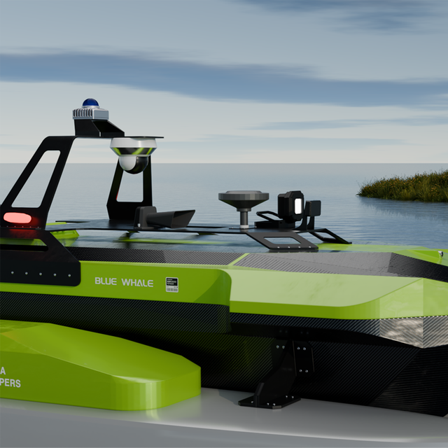 Large-Capacity Intelligent USV with Multi-Parameter Water Quality Analyzer and Ten Sampling Bottles for Sampling and Monitoring