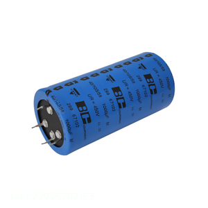ตัวเก็บประจุแบบ Snap-in รุ่น MAL229957821E3 ยี่ห้อ Manufacturer Channel 820uF Through Hole ความจุ 820UF 20% 450V ชนิดอลูมิเนียม - Product Image 1