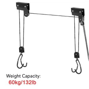 Sistema de polea de elevación de bicicleta para almacenamiento de garaje de bicicletas con rodamiento de 60kg, <span class=keywords><strong>colgador</strong></span> de bicicleta de <span class=keywords><strong>techo</strong></span> resistente - Product Image 3