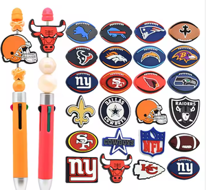 Nouveauté 2024 perles en Silicone de qualité alimentaire caractère occidental ligue de Football américain Sport perles focales pour la fabrication de stylos - Product Image 1
