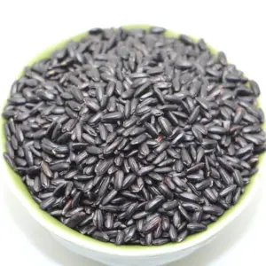 Organic steamed black rice, instant rice