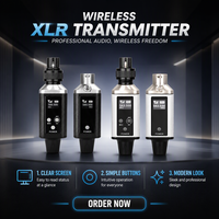 Système émetteur-récepteur sans fil professionnel R-T8, récepteur micro UHF à fréquence agile 560-590 MHz pour spectacles sur scène