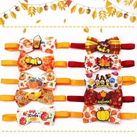 Vente chaude Universel Automne Citrouille Pet Noeud Papillon Hiver Noël Halloween Toilettage Accessoires Imprimer Chat Chien Vêtements