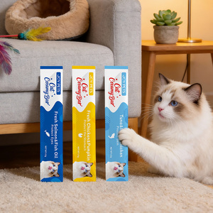 Nourriture humide pour chats de qualité OEM certifiée, poulet, saumon, lapin, haute teneur en protéines, barres crémeuses, friandises, collations - Product Image 1