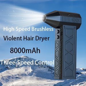 2024 Black Electric Turbo Jet <b>Fan</b> Fast Charging Portable USB/Battery Gun Blower Cars Hotels Outdoors-Easy Box Installation Four - Product Image 3