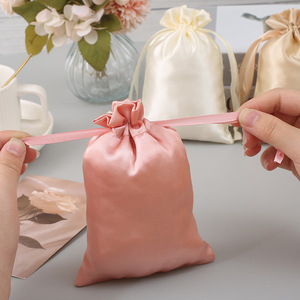 Sac à poussière en soie avec cordon de serrage personnalisé, pochette de rangement douce, housse de protection pour sac à main, vêtements, cosmétiques - Product Image 3