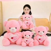 Boneka Hewan Bordir Custom Awet dan Laris, Isi Kapas PP, Ukuran Besar, Super Lembut, Pereda Stres, Mainan Anak Beruang