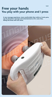 NINGDECRIUS 4 Head Cordless Fascia Massage Gun Kontrol Waktu Bahan ABS Getaran Jaringan Dalam Pemijat Tubuh Baterai 1300mAh