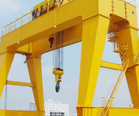 Grue portique à double poutre robuste Oulange, commande à distance, capacité 5-20 tonnes, hauteur de levage 10m, portée 5m, vente directe usine