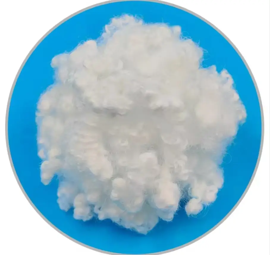 Hot Sell And High Quality Siliconized Hollow 15D 64MM HCS GRS Recycled Polyester Fibre Filling Sofa Material