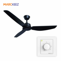 Ventilateur de ventilation DC à profil bas 52 pouces 3 pales Conception silencieuse Moteur BLDC Économie d'énergie DC 220V