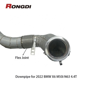 Downpipe en acier inoxydable Heatshield Racing pour BMW X5 G14 G15 G16 G05 G30 F07 F10 N63 4.4T - Product Image 3