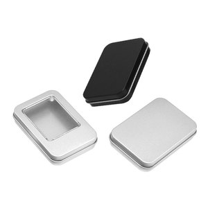 88x60x16mm kim loại hình chữ nhật rỗng tins mini xách tay hộp thiếc lưu trữ nhỏ Kit & nhà tổ chức với nắp đậy Craft <span class=keywords><strong>tin</strong></span> container - Product Image 1
