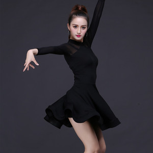 Women's Latin Salsa <strong>Ballroom</strong> <strong>Dance</strong> <strong>Dress</strong> Sexy Top and Side Split Fringe <strong>Dance</strong> Skirt - Product Image 3
