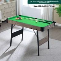 Table de billard pliable en bois massif pour usage domestique, sans installation requise, table multifonctionnelle 3-en-1 pour enfants