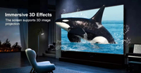 Écran de projection motorisé au sol pour projecteur laser cinéma 4K/8K blanc 72 pouces MAX 2026 – Système vidéo home cinéma