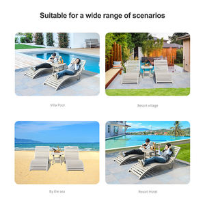<span class=keywords><strong>Protection</strong></span> contre la corrosion moderne antirouille chaise longue de jardin en aluminium tout temps pour hôtel piscine plage - Product Image 6
